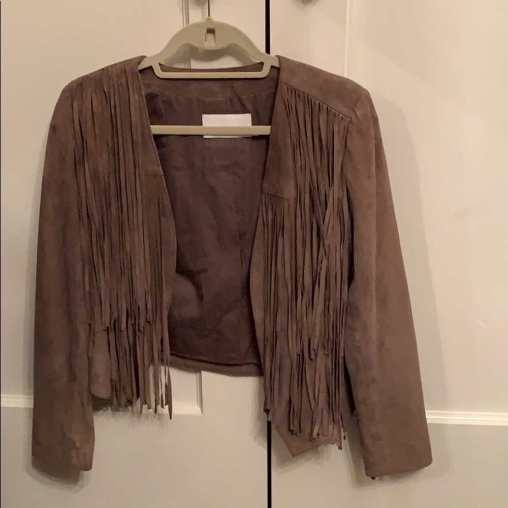 Walter Baker suede fringe jacket